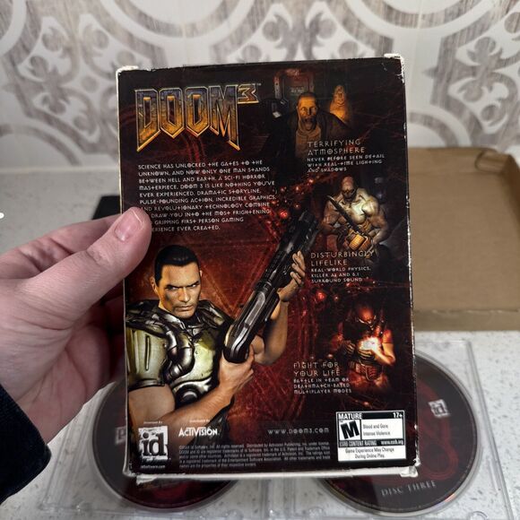 Doom 3 (2004) id Software‎ FPS Survial Horror (3) CD-ROM PC Game - Picture 4 of 7